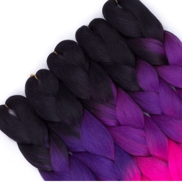 5 packs of PINK & PURPLE ombré braiding hair *NEW* - Picture 4 of 5